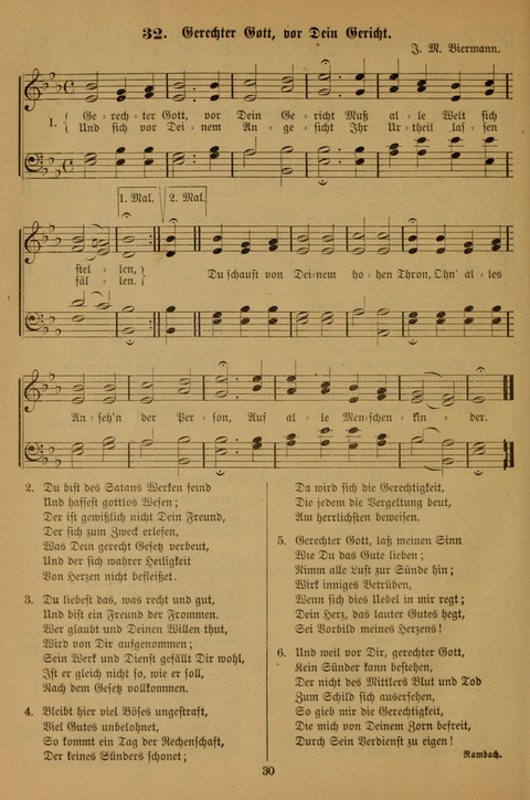 Die Glaubensharfe (With Melodies): Gesangbuch der deutschen Baptisten-Gemeinden. Herausgegeben auf Beschluß der Bundeskonferenz der Deutchen Baptisten-Gemeinden von America (2. ed) page 30