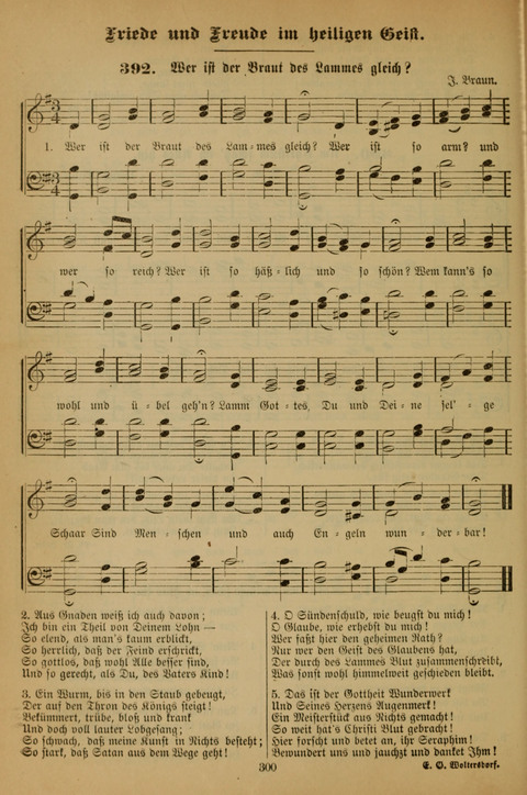 Die Glaubensharfe (With Melodies): Gesangbuch der deutschen Baptisten-Gemeinden. Herausgegeben auf Beschluß der Bundeskonferenz der Deutchen Baptisten-Gemeinden von America (2. ed) page 300