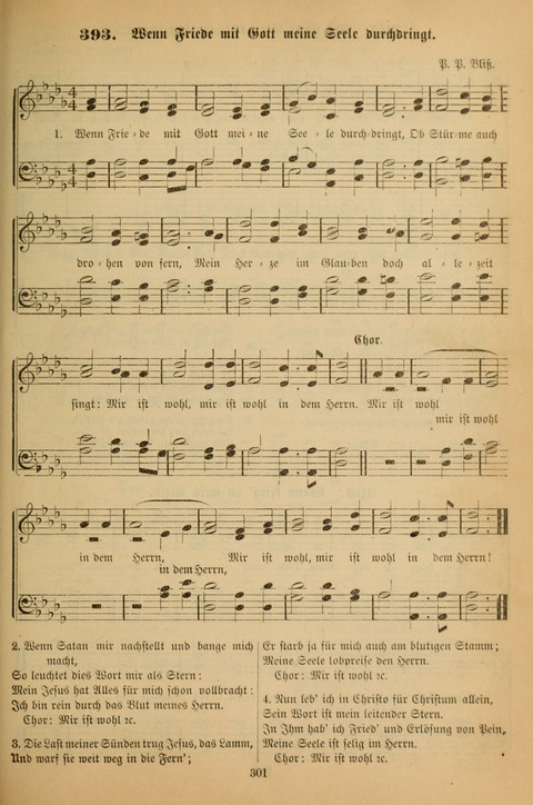 Die Glaubensharfe (With Melodies): Gesangbuch der deutschen Baptisten-Gemeinden. Herausgegeben auf Beschluß der Bundeskonferenz der Deutchen Baptisten-Gemeinden von America (2. ed) page 301