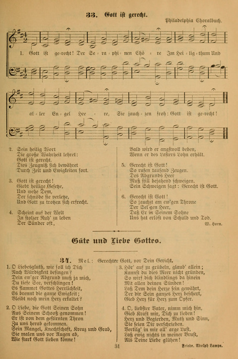 Die Glaubensharfe (With Melodies): Gesangbuch der deutschen Baptisten-Gemeinden. Herausgegeben auf Beschluß der Bundeskonferenz der Deutchen Baptisten-Gemeinden von America (2. ed) page 31