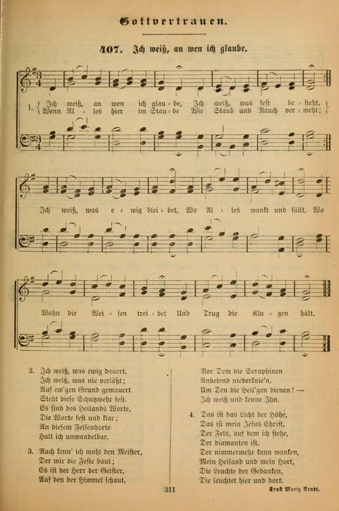 Die Glaubensharfe (With Melodies): Gesangbuch der deutschen Baptisten-Gemeinden. Herausgegeben auf Beschluß der Bundeskonferenz der Deutchen Baptisten-Gemeinden von America (2. ed) page 311