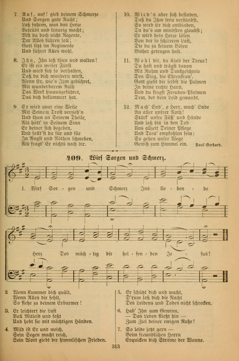 Die Glaubensharfe (With Melodies): Gesangbuch der deutschen Baptisten-Gemeinden. Herausgegeben auf Beschluß der Bundeskonferenz der Deutchen Baptisten-Gemeinden von America (2. ed) page 313