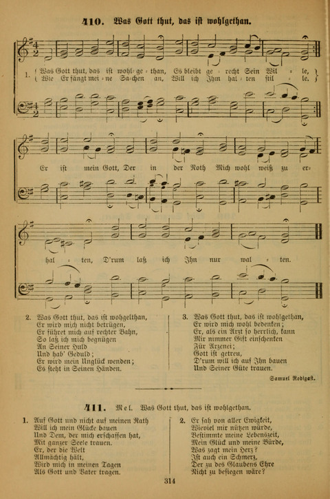 Die Glaubensharfe (With Melodies): Gesangbuch der deutschen Baptisten-Gemeinden. Herausgegeben auf Beschluß der Bundeskonferenz der Deutchen Baptisten-Gemeinden von America (2. ed) page 314