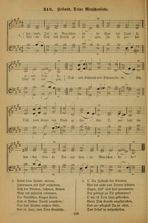 Die Glaubensharfe (With Melodies): Gesangbuch der deutschen Baptisten-Gemeinden. Herausgegeben auf Beschluß der Bundeskonferenz der Deutchen Baptisten-Gemeinden von America (2. ed) page 316