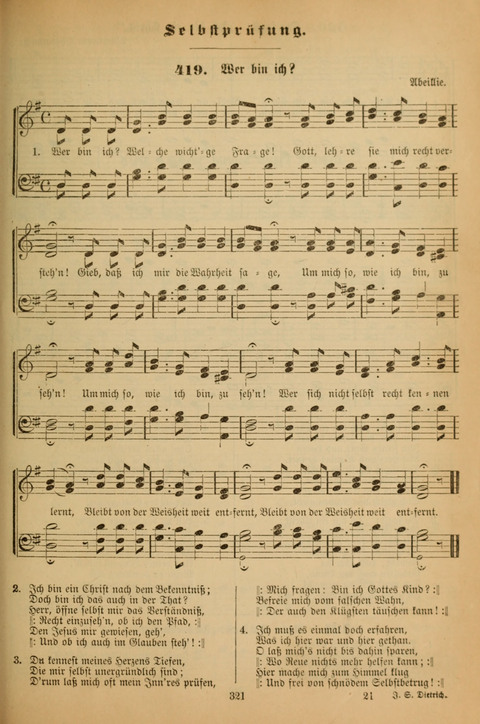 Die Glaubensharfe (With Melodies): Gesangbuch der deutschen Baptisten-Gemeinden. Herausgegeben auf Beschluß der Bundeskonferenz der Deutchen Baptisten-Gemeinden von America (2. ed) page 321