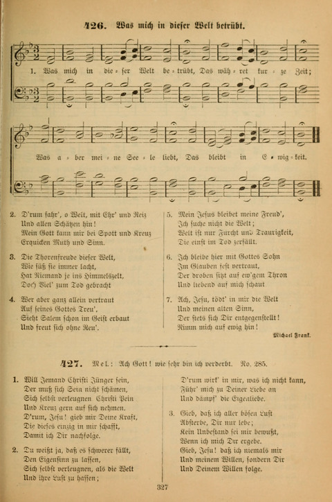 Die Glaubensharfe (With Melodies): Gesangbuch der deutschen Baptisten-Gemeinden. Herausgegeben auf Beschluß der Bundeskonferenz der Deutchen Baptisten-Gemeinden von America (2. ed) page 327