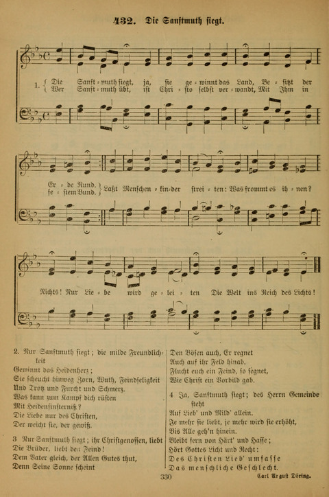 Die Glaubensharfe (With Melodies): Gesangbuch der deutschen Baptisten-Gemeinden. Herausgegeben auf Beschluß der Bundeskonferenz der Deutchen Baptisten-Gemeinden von America (2. ed) page 330