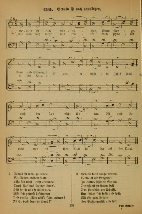 Die Glaubensharfe (With Melodies): Gesangbuch der deutschen Baptisten-Gemeinden. Herausgegeben auf Beschluß der Bundeskonferenz der Deutchen Baptisten-Gemeinden von America (2. ed) page 332