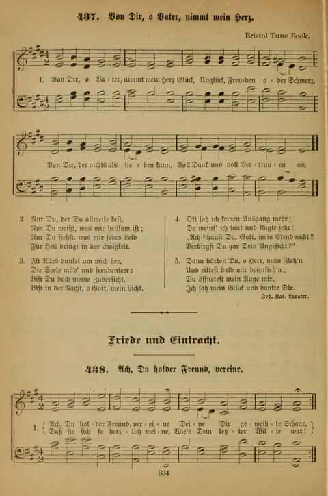 Die Glaubensharfe (With Melodies): Gesangbuch der deutschen Baptisten-Gemeinden. Herausgegeben auf Beschluß der Bundeskonferenz der Deutchen Baptisten-Gemeinden von America (2. ed) page 334