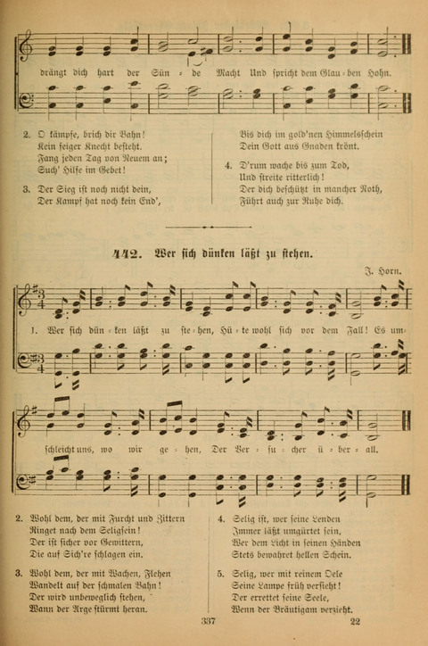 Die Glaubensharfe (With Melodies): Gesangbuch der deutschen Baptisten-Gemeinden. Herausgegeben auf Beschluß der Bundeskonferenz der Deutchen Baptisten-Gemeinden von America (2. ed) page 337