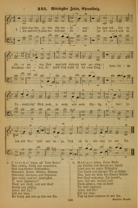 Die Glaubensharfe (With Melodies): Gesangbuch der deutschen Baptisten-Gemeinden. Herausgegeben auf Beschluß der Bundeskonferenz der Deutchen Baptisten-Gemeinden von America (2. ed) page 338