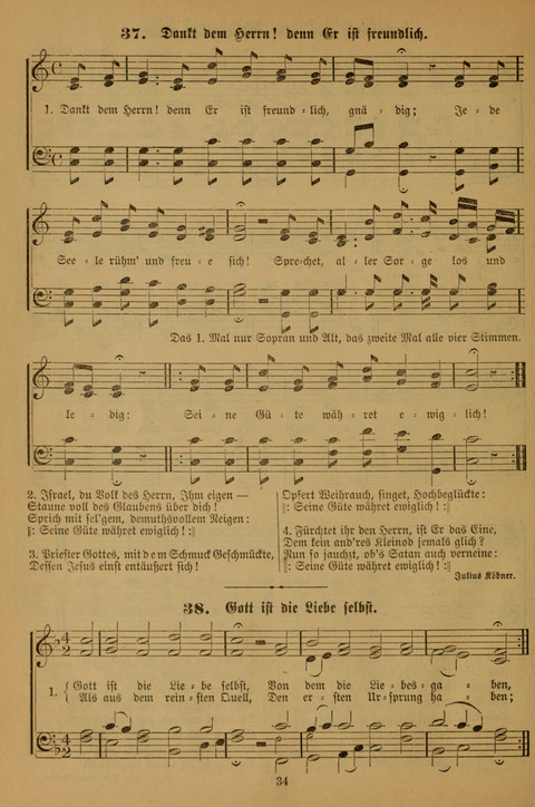 Die Glaubensharfe (With Melodies): Gesangbuch der deutschen Baptisten-Gemeinden. Herausgegeben auf Beschluß der Bundeskonferenz der Deutchen Baptisten-Gemeinden von America (2. ed) page 34