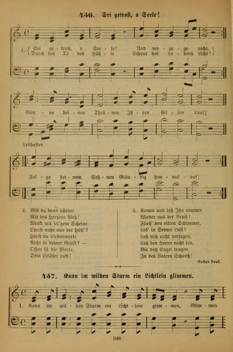 Die Glaubensharfe (With Melodies): Gesangbuch der deutschen Baptisten-Gemeinden. Herausgegeben auf Beschluß der Bundeskonferenz der Deutchen Baptisten-Gemeinden von America (2. ed) page 348