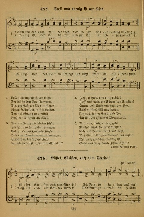 Die Glaubensharfe (With Melodies): Gesangbuch der deutschen Baptisten-Gemeinden. Herausgegeben auf Beschluß der Bundeskonferenz der Deutchen Baptisten-Gemeinden von America (2. ed) page 364