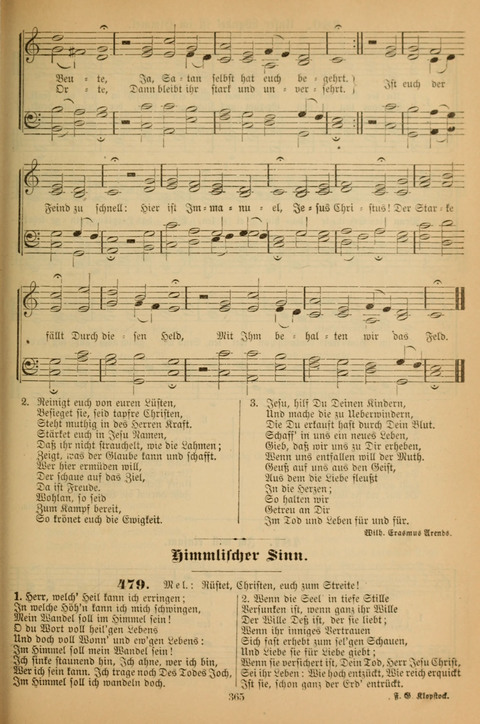 Die Glaubensharfe (With Melodies): Gesangbuch der deutschen Baptisten-Gemeinden. Herausgegeben auf Beschluß der Bundeskonferenz der Deutchen Baptisten-Gemeinden von America (2. ed) page 365