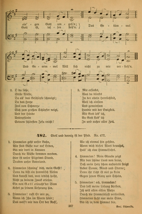 Die Glaubensharfe (With Melodies): Gesangbuch der deutschen Baptisten-Gemeinden. Herausgegeben auf Beschluß der Bundeskonferenz der Deutchen Baptisten-Gemeinden von America (2. ed) page 367