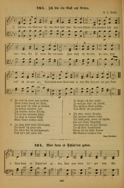 Die Glaubensharfe (With Melodies): Gesangbuch der deutschen Baptisten-Gemeinden. Herausgegeben auf Beschluß der Bundeskonferenz der Deutchen Baptisten-Gemeinden von America (2. ed) page 368