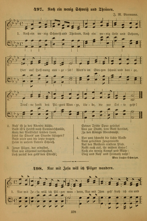 Die Glaubensharfe (With Melodies): Gesangbuch der deutschen Baptisten-Gemeinden. Herausgegeben auf Beschluß der Bundeskonferenz der Deutchen Baptisten-Gemeinden von America (2. ed) page 378