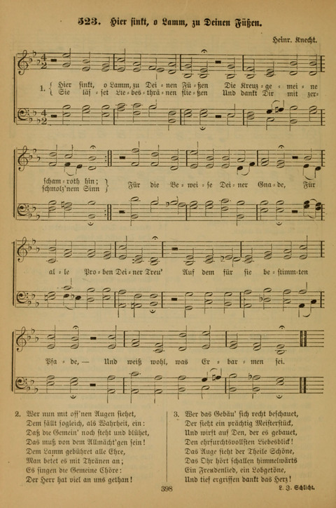 Die Glaubensharfe (With Melodies): Gesangbuch der deutschen Baptisten-Gemeinden. Herausgegeben auf Beschluß der Bundeskonferenz der Deutchen Baptisten-Gemeinden von America (2. ed) page 398