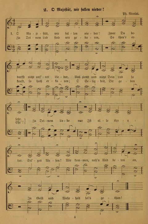 Die Glaubensharfe (With Melodies): Gesangbuch der deutschen Baptisten-Gemeinden. Herausgegeben auf Beschluß der Bundeskonferenz der Deutchen Baptisten-Gemeinden von America (2. ed) page 4