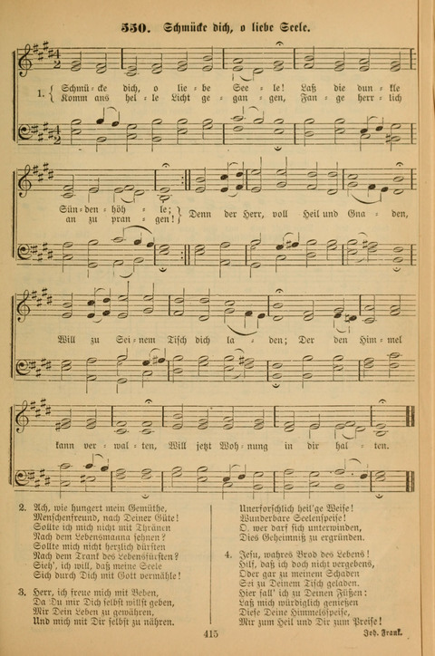 Die Glaubensharfe (With Melodies): Gesangbuch der deutschen Baptisten-Gemeinden. Herausgegeben auf Beschluß der Bundeskonferenz der Deutchen Baptisten-Gemeinden von America (2. ed) page 415