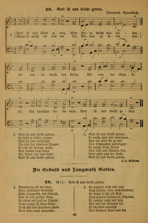 Die Glaubensharfe (With Melodies): Gesangbuch der deutschen Baptisten-Gemeinden. Herausgegeben auf Beschluß der Bundeskonferenz der Deutchen Baptisten-Gemeinden von America (2. ed) page 42