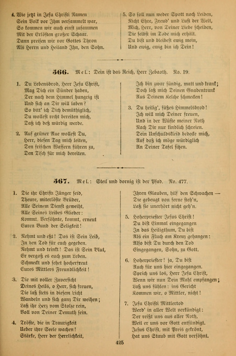 Die Glaubensharfe (With Melodies): Gesangbuch der deutschen Baptisten-Gemeinden. Herausgegeben auf Beschluß der Bundeskonferenz der Deutchen Baptisten-Gemeinden von America (2. ed) page 425