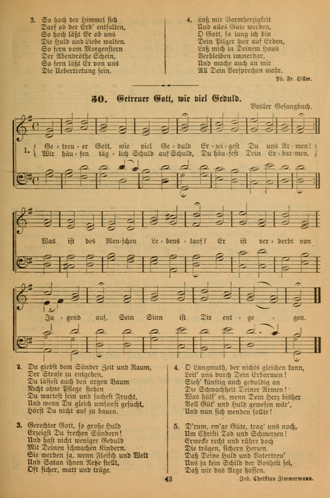 Die Glaubensharfe (With Melodies): Gesangbuch der deutschen Baptisten-Gemeinden. Herausgegeben auf Beschluß der Bundeskonferenz der Deutchen Baptisten-Gemeinden von America (2. ed) page 43