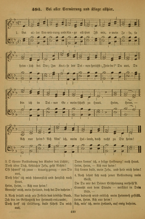 Die Glaubensharfe (With Melodies): Gesangbuch der deutschen Baptisten-Gemeinden. Herausgegeben auf Beschluß der Bundeskonferenz der Deutchen Baptisten-Gemeinden von America (2. ed) page 440