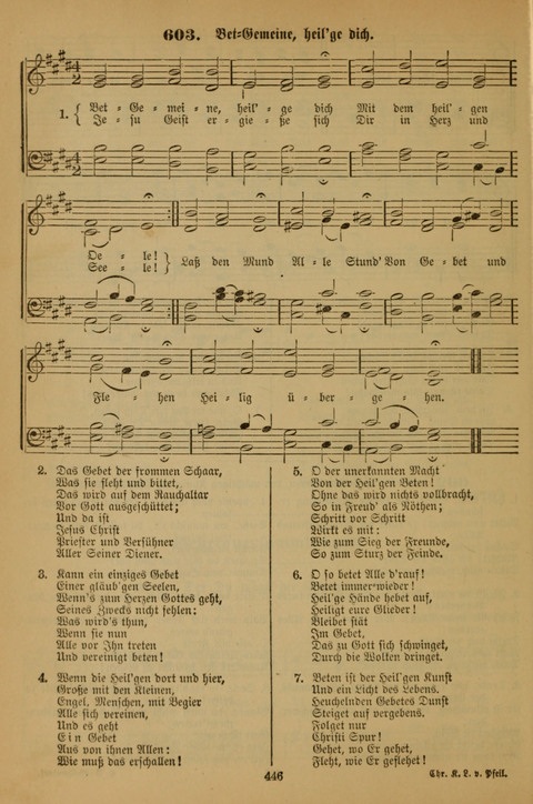 Die Glaubensharfe (With Melodies): Gesangbuch der deutschen Baptisten-Gemeinden. Herausgegeben auf Beschluß der Bundeskonferenz der Deutchen Baptisten-Gemeinden von America (2. ed) page 446