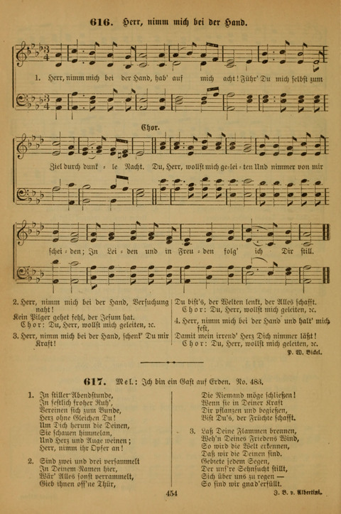 Die Glaubensharfe (With Melodies): Gesangbuch der deutschen Baptisten-Gemeinden. Herausgegeben auf Beschluß der Bundeskonferenz der Deutchen Baptisten-Gemeinden von America (2. ed) page 454