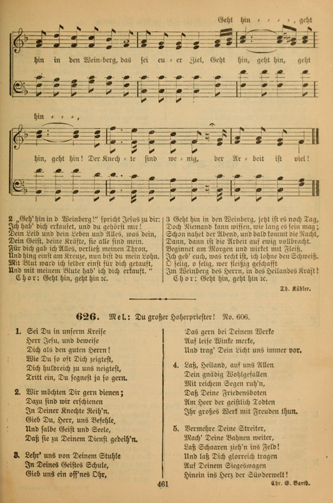 Die Glaubensharfe (With Melodies): Gesangbuch der deutschen Baptisten-Gemeinden. Herausgegeben auf Beschluß der Bundeskonferenz der Deutchen Baptisten-Gemeinden von America (2. ed) page 461