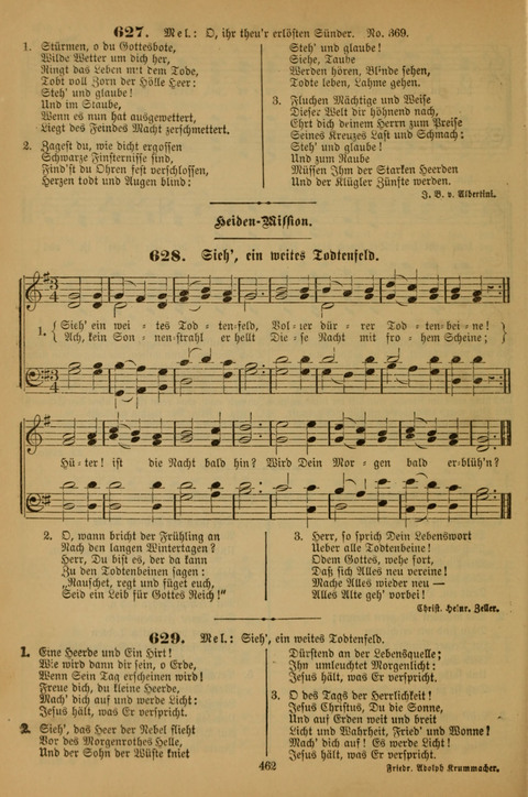 Die Glaubensharfe (With Melodies): Gesangbuch der deutschen Baptisten-Gemeinden. Herausgegeben auf Beschluß der Bundeskonferenz der Deutchen Baptisten-Gemeinden von America (2. ed) page 462