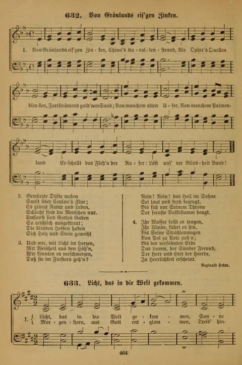 Die Glaubensharfe (With Melodies): Gesangbuch der deutschen Baptisten-Gemeinden. Herausgegeben auf Beschluß der Bundeskonferenz der Deutchen Baptisten-Gemeinden von America (2. ed) page 464