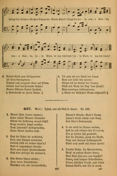 Die Glaubensharfe (With Melodies): Gesangbuch der deutschen Baptisten-Gemeinden. Herausgegeben auf Beschluß der Bundeskonferenz der Deutchen Baptisten-Gemeinden von America (2. ed) page 467