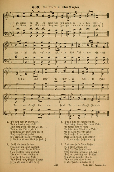 Die Glaubensharfe (With Melodies): Gesangbuch der deutschen Baptisten-Gemeinden. Herausgegeben auf Beschluß der Bundeskonferenz der Deutchen Baptisten-Gemeinden von America (2. ed) page 469