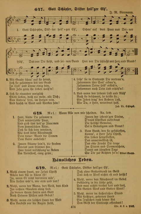 Die Glaubensharfe (With Melodies): Gesangbuch der deutschen Baptisten-Gemeinden. Herausgegeben auf Beschluß der Bundeskonferenz der Deutchen Baptisten-Gemeinden von America (2. ed) page 474