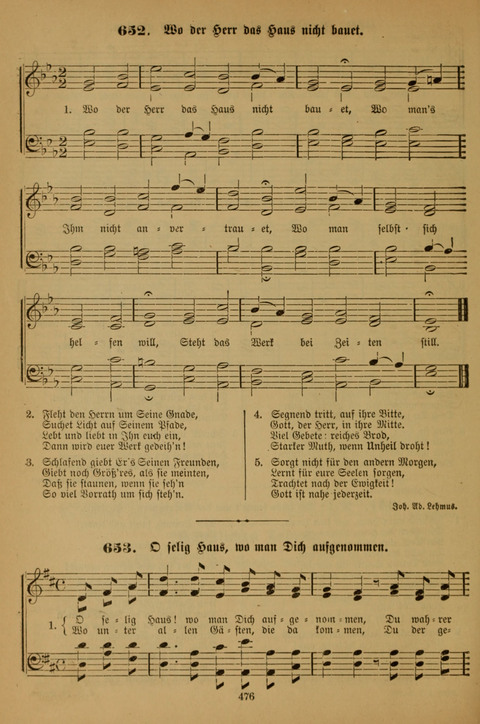 Die Glaubensharfe (With Melodies): Gesangbuch der deutschen Baptisten-Gemeinden. Herausgegeben auf Beschluß der Bundeskonferenz der Deutchen Baptisten-Gemeinden von America (2. ed) page 476