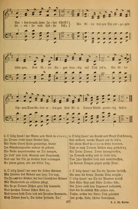 Die Glaubensharfe (With Melodies): Gesangbuch der deutschen Baptisten-Gemeinden. Herausgegeben auf Beschluß der Bundeskonferenz der Deutchen Baptisten-Gemeinden von America (2. ed) page 477