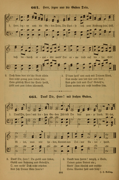 Die Glaubensharfe (With Melodies): Gesangbuch der deutschen Baptisten-Gemeinden. Herausgegeben auf Beschluß der Bundeskonferenz der Deutchen Baptisten-Gemeinden von America (2. ed) page 484