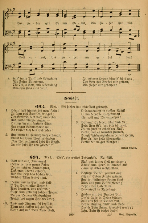 Die Glaubensharfe (With Melodies): Gesangbuch der deutschen Baptisten-Gemeinden. Herausgegeben auf Beschluß der Bundeskonferenz der Deutchen Baptisten-Gemeinden von America (2. ed) page 499