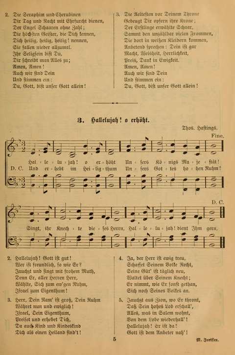 Die Glaubensharfe (With Melodies): Gesangbuch der deutschen Baptisten-Gemeinden. Herausgegeben auf Beschluß der Bundeskonferenz der Deutchen Baptisten-Gemeinden von America (2. ed) page 5