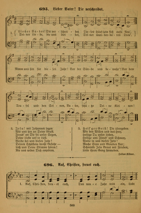 Die Glaubensharfe (With Melodies): Gesangbuch der deutschen Baptisten-Gemeinden. Herausgegeben auf Beschluß der Bundeskonferenz der Deutchen Baptisten-Gemeinden von America (2. ed) page 500