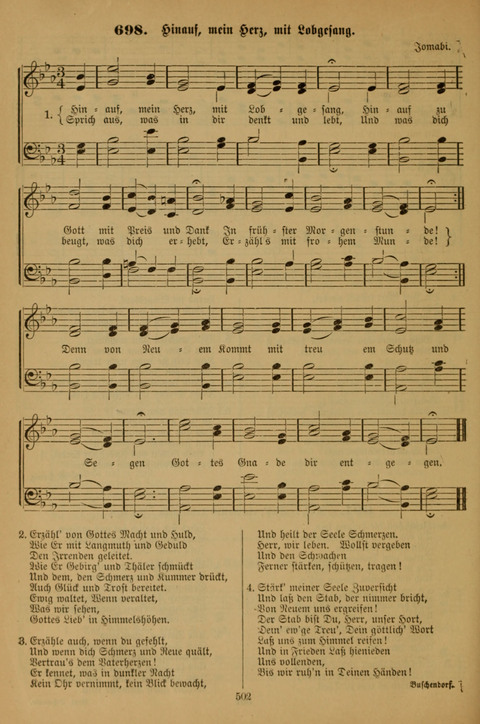 Die Glaubensharfe (With Melodies): Gesangbuch der deutschen Baptisten-Gemeinden. Herausgegeben auf Beschluß der Bundeskonferenz der Deutchen Baptisten-Gemeinden von America (2. ed) page 502