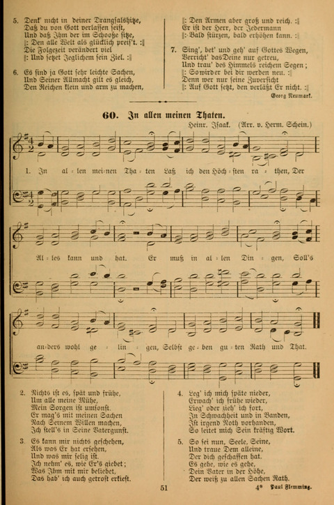 Die Glaubensharfe (With Melodies): Gesangbuch der deutschen Baptisten-Gemeinden. Herausgegeben auf Beschluß der Bundeskonferenz der Deutchen Baptisten-Gemeinden von America (2. ed) page 51