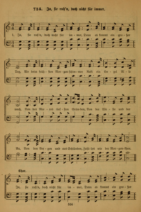 Die Glaubensharfe (With Melodies): Gesangbuch der deutschen Baptisten-Gemeinden. Herausgegeben auf Beschluß der Bundeskonferenz der Deutchen Baptisten-Gemeinden von America (2. ed) page 514