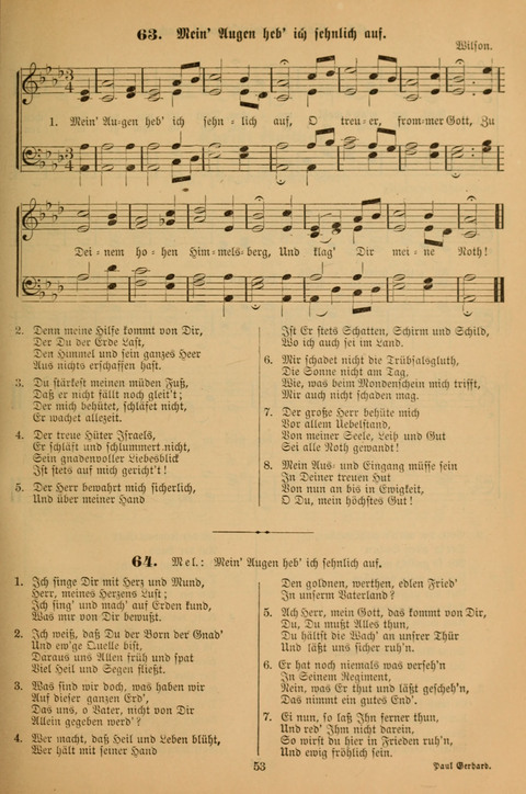 Die Glaubensharfe (With Melodies): Gesangbuch der deutschen Baptisten-Gemeinden. Herausgegeben auf Beschluß der Bundeskonferenz der Deutchen Baptisten-Gemeinden von America (2. ed) page 53