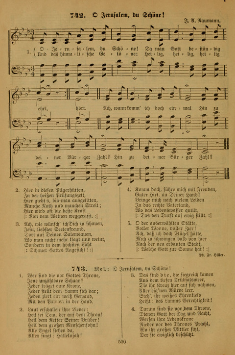 Die Glaubensharfe (With Melodies): Gesangbuch der deutschen Baptisten-Gemeinden. Herausgegeben auf Beschluß der Bundeskonferenz der Deutchen Baptisten-Gemeinden von America (2. ed) page 530