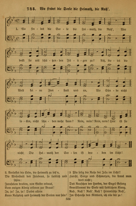 Die Glaubensharfe (With Melodies): Gesangbuch der deutschen Baptisten-Gemeinden. Herausgegeben auf Beschluß der Bundeskonferenz der Deutchen Baptisten-Gemeinden von America (2. ed) page 532