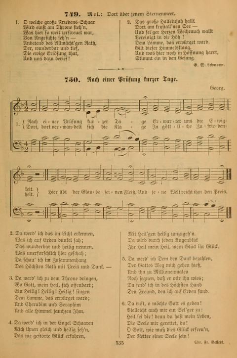 Die Glaubensharfe (With Melodies): Gesangbuch der deutschen Baptisten-Gemeinden. Herausgegeben auf Beschluß der Bundeskonferenz der Deutchen Baptisten-Gemeinden von America (2. ed) page 535